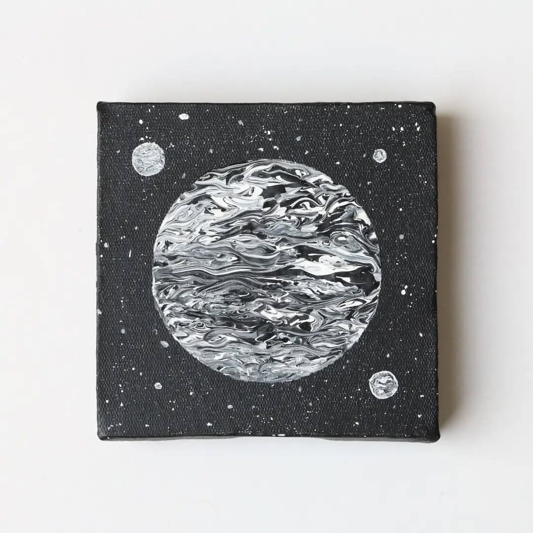 تابلو نقاشی دکوراتیو منظومه خاکستری