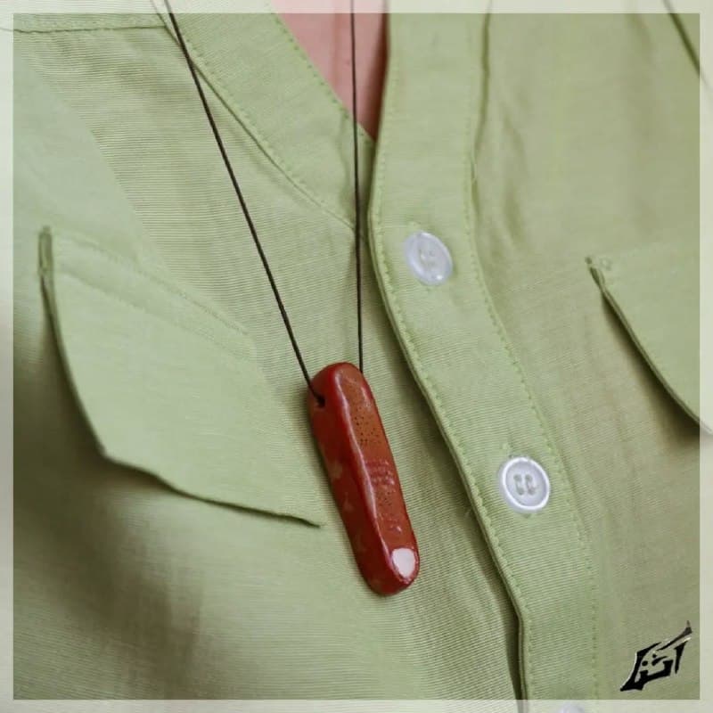 گردنبند و پیکسل سفالی طرح انگشت اشاره مدل سبابه