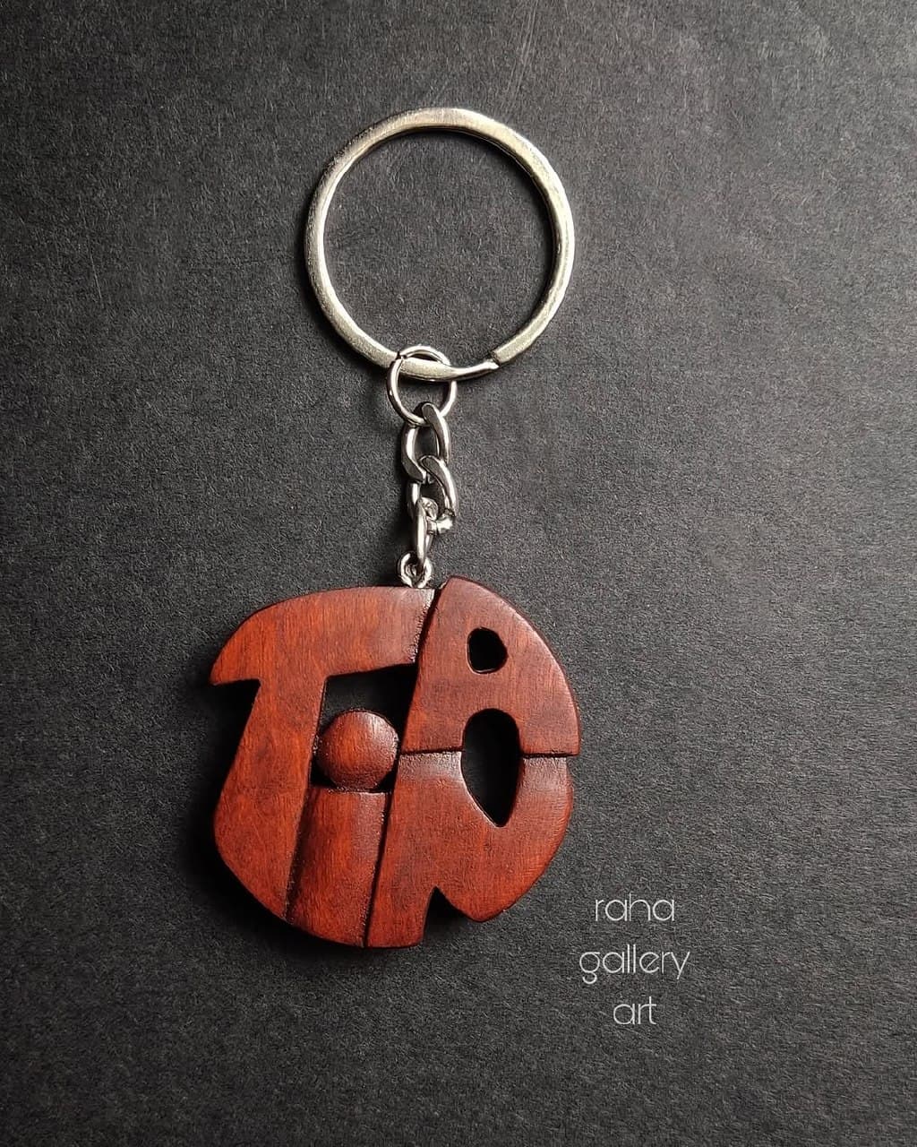 جاکلیدی چوبی دست ساز اسم تینا