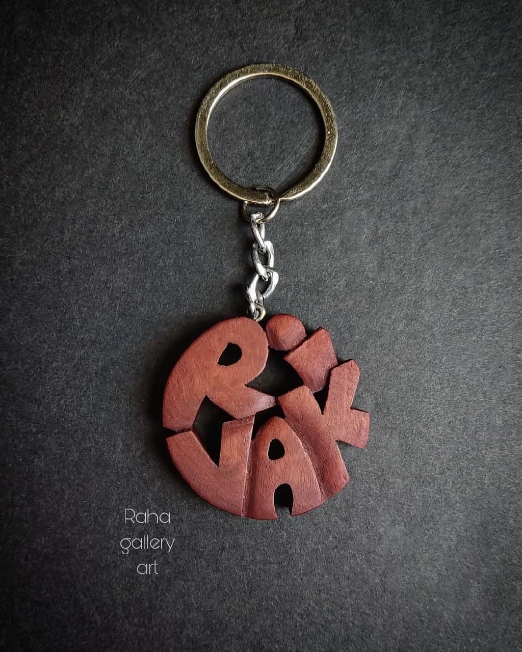 جاسوییچی چوبی دست ساز طرح اسم ریوک