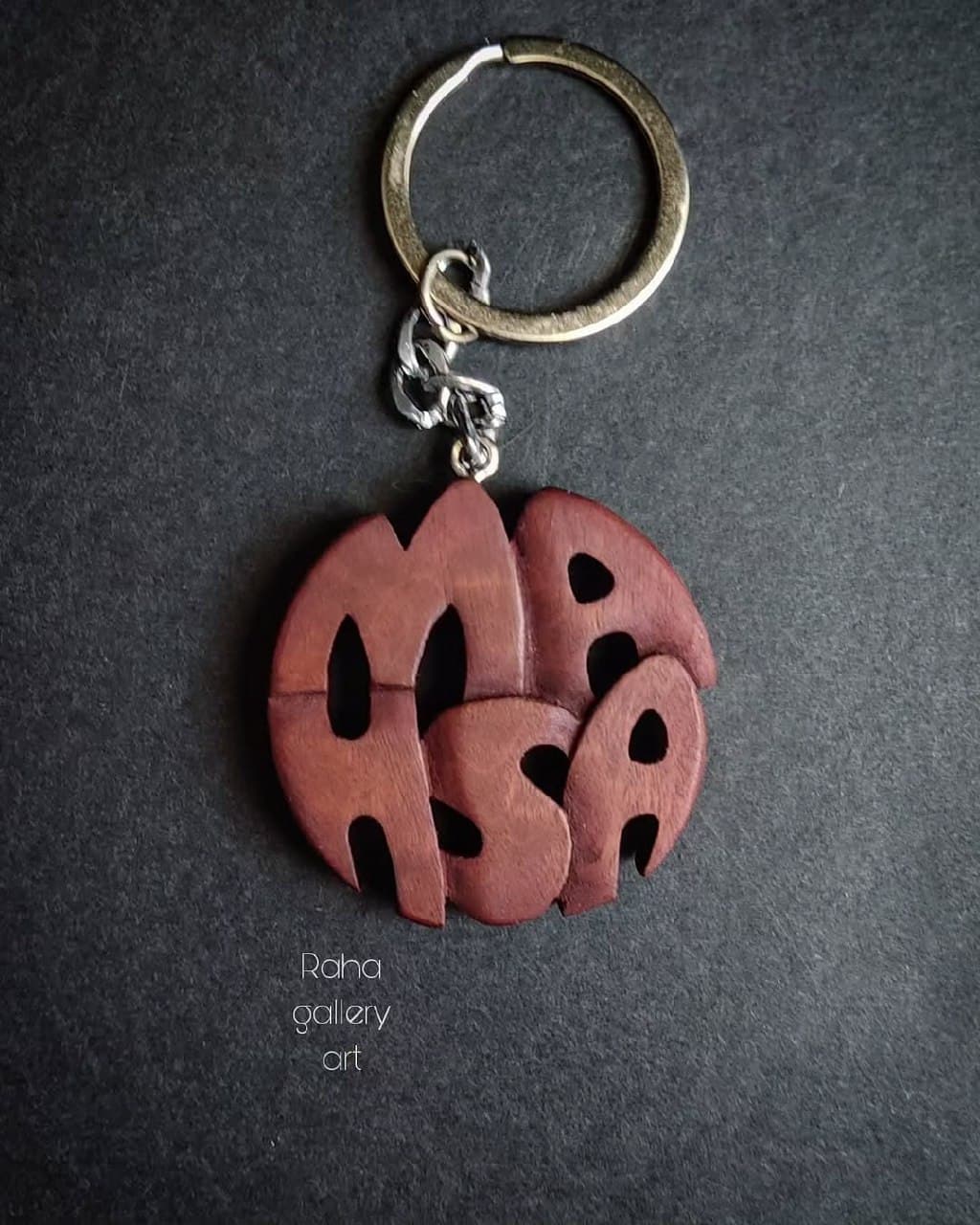 جاکلیدی چوبی دست ساز طرح اسم مهسا