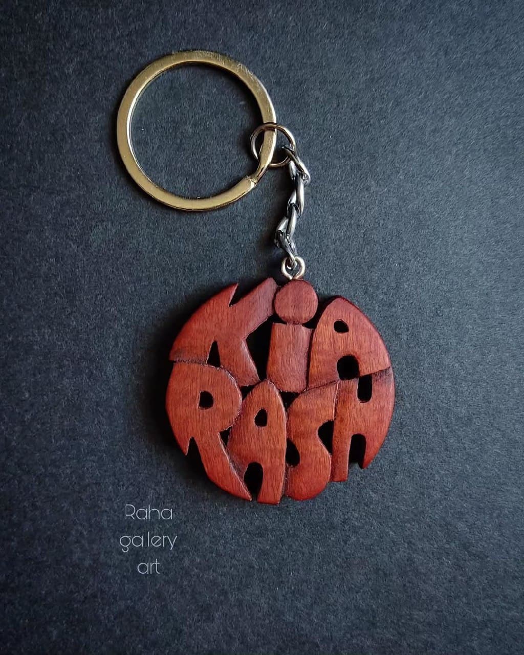 جاسوییچی چوبی اسم کیارش دست ساز