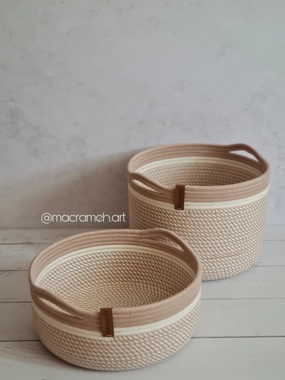 ست دو عددی سبد نظم دهنده قیطانی دستباف