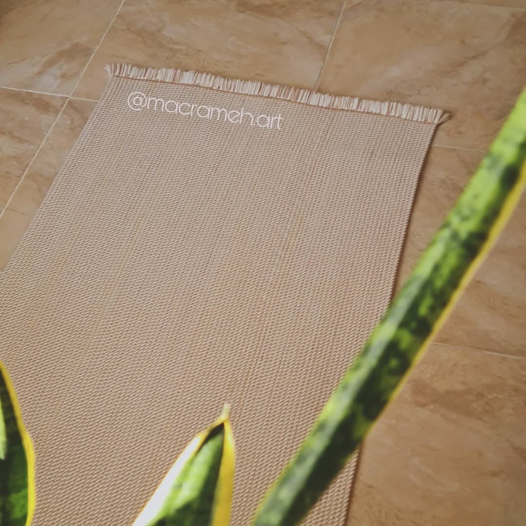 فرشینه قیطانی مدرن دستبافت قابل شستشو