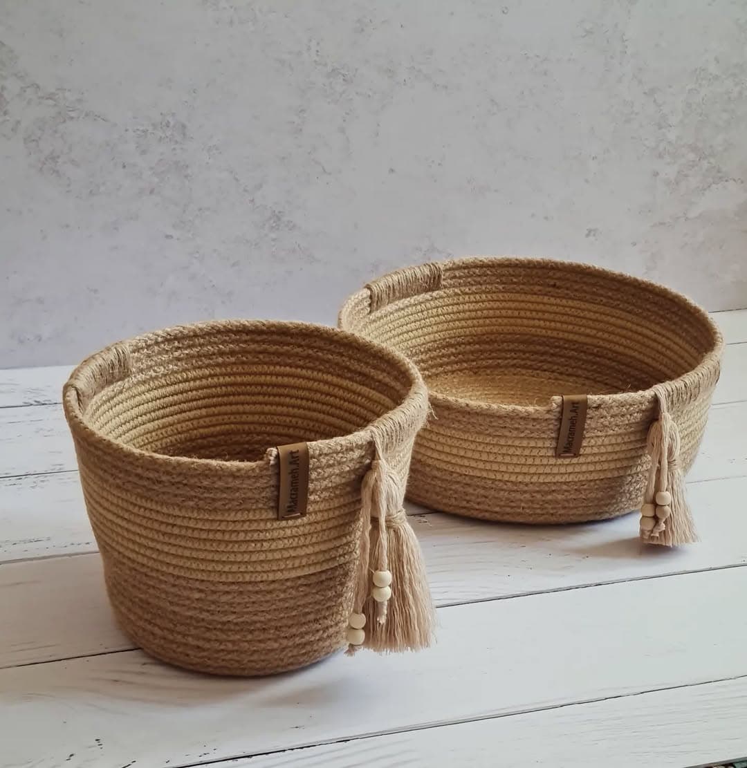 ست دو عددی باکس نظم دهنده کنفی دست ساز آویزدار