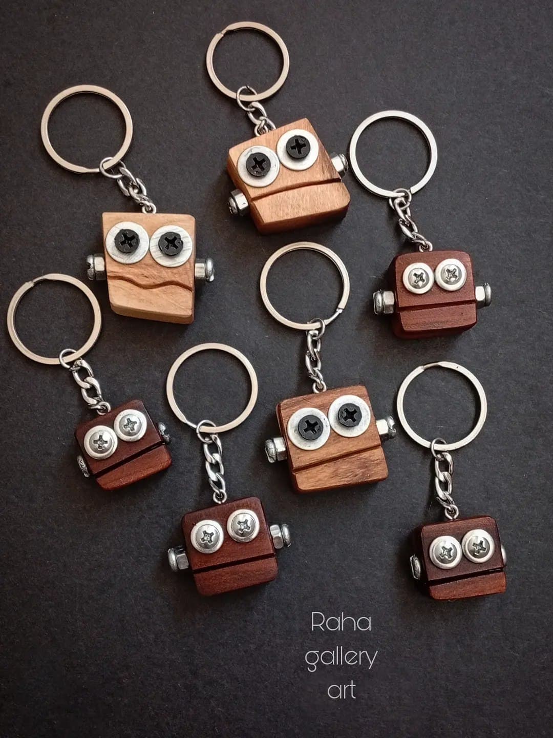 جاسوییچی چوبی دست ساز طرح ربات مینی بات