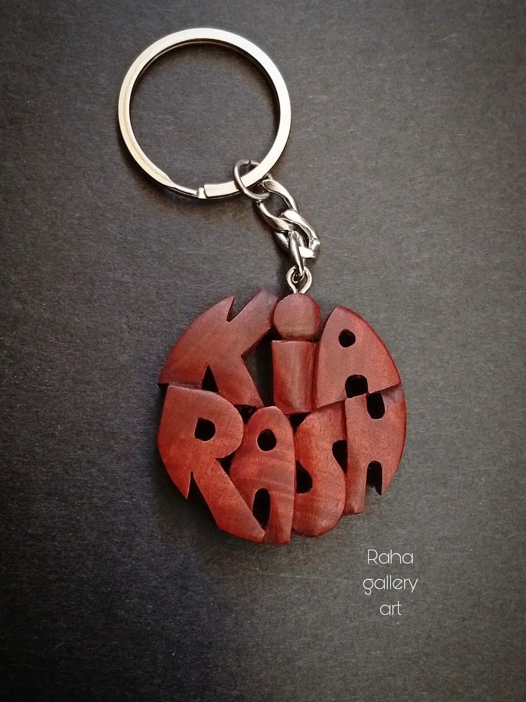 جاکلیدی چوبی دست ساز با اسم کیارش