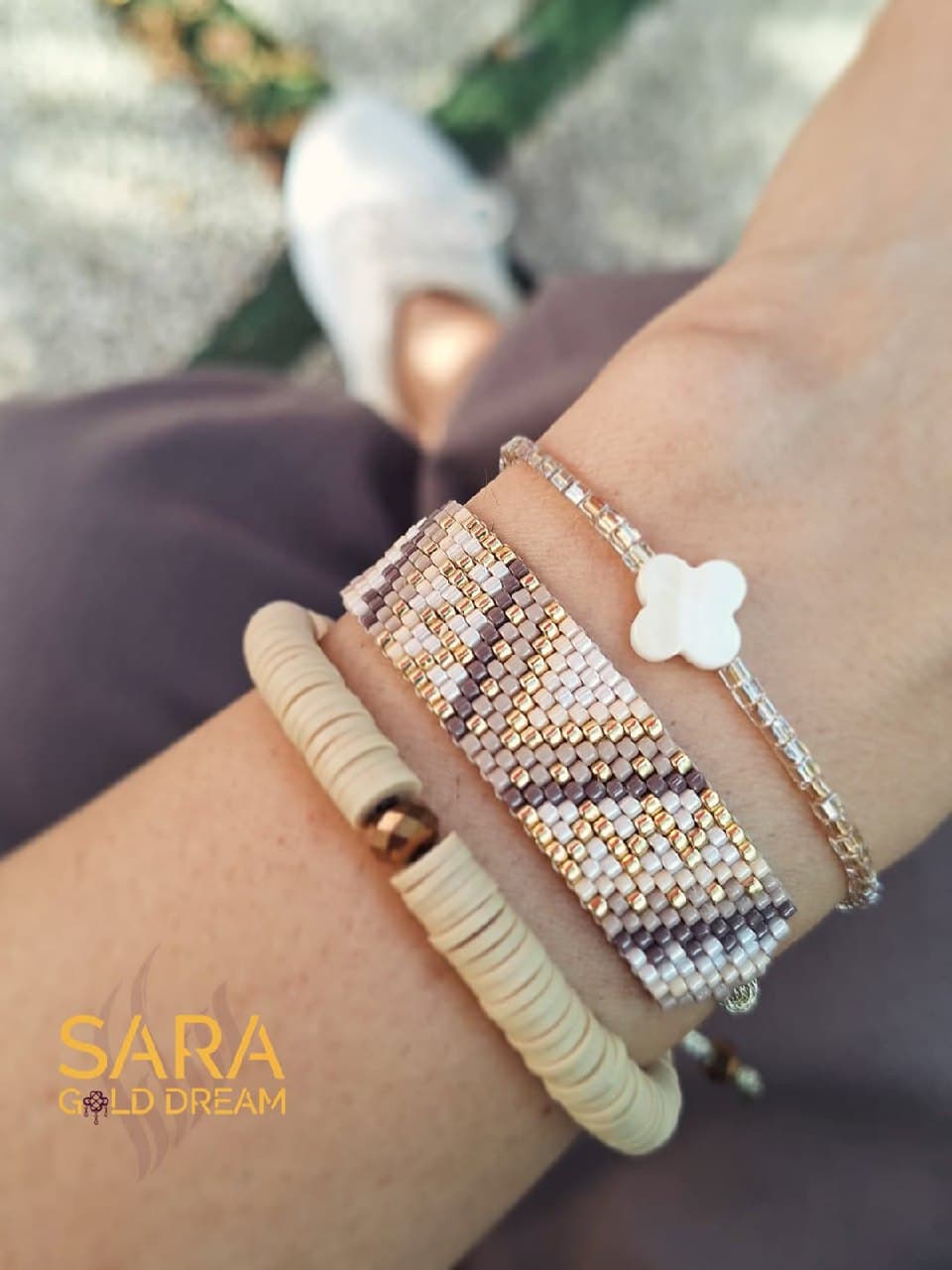 ست دستبند زنانه دستساز میوکی و فیمو مدل پاییزی