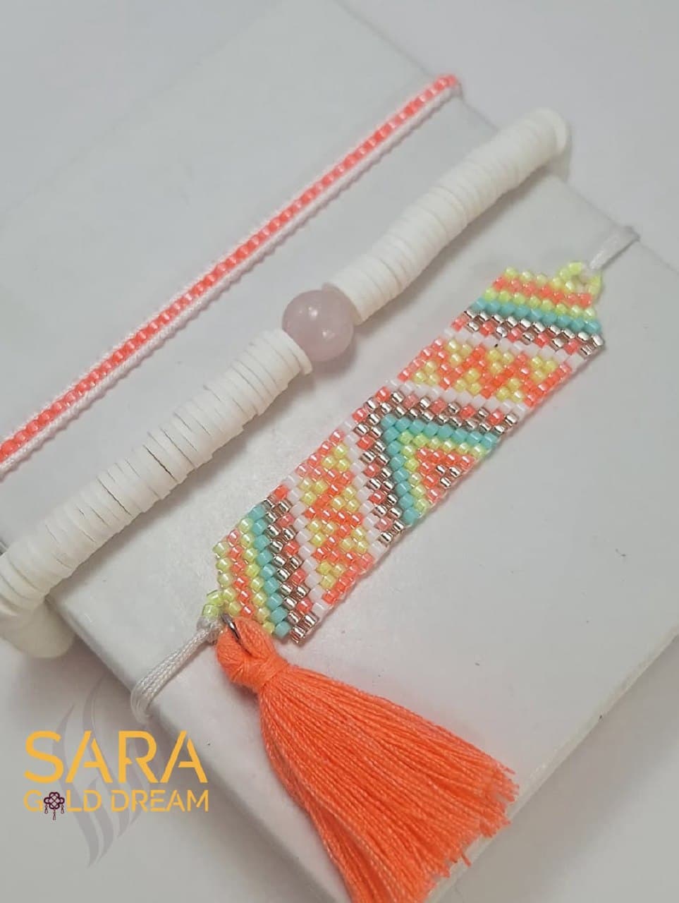 ست دستبند زنانه میوکی و سنگی طرح تابستانی