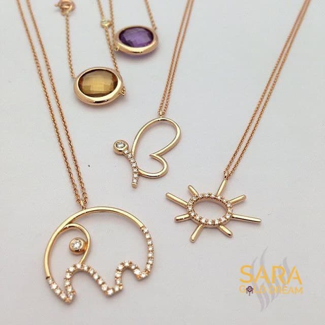 آویز گردنبند طلا 18 عیار کودک با طرح های فانتزی