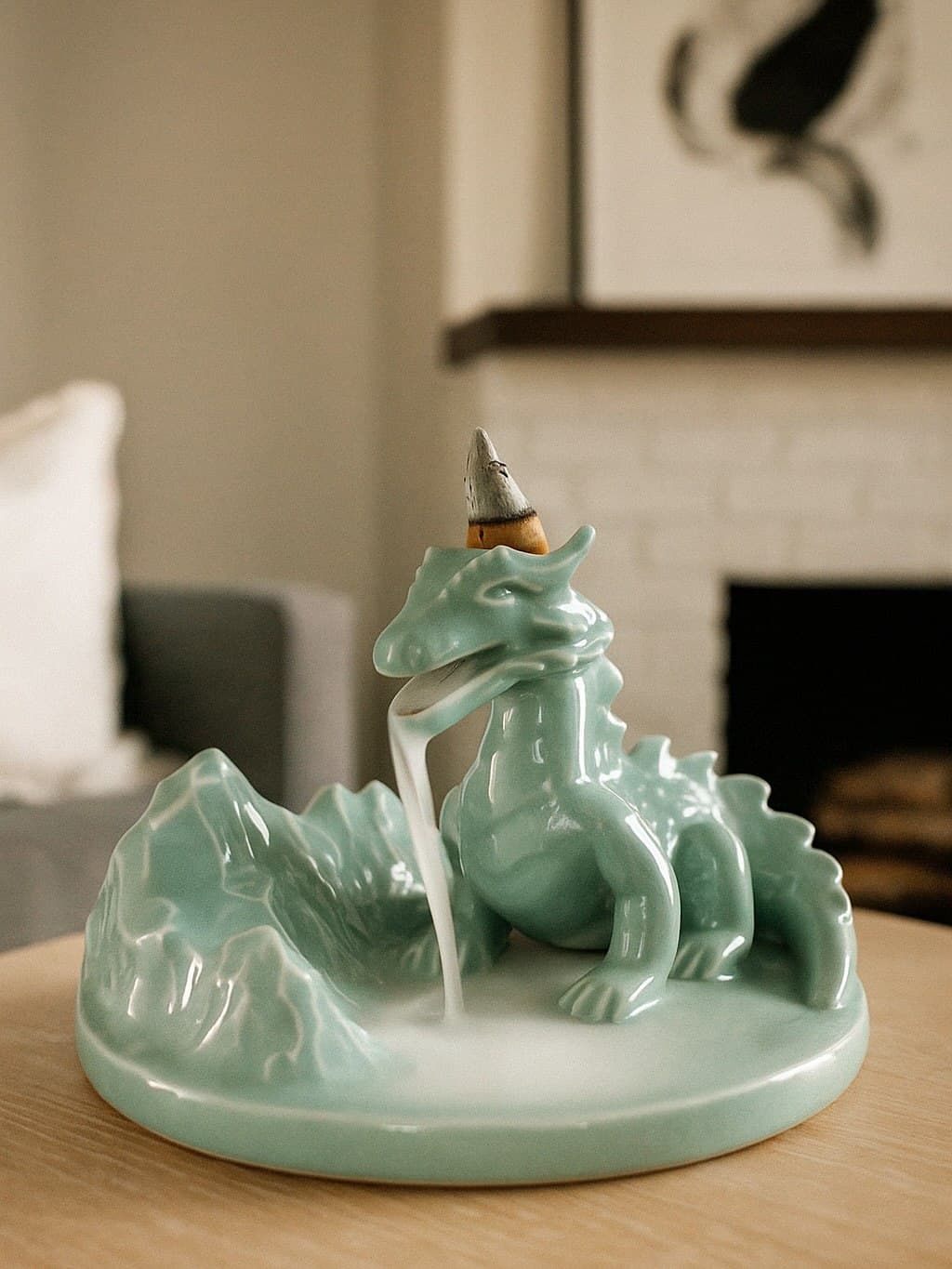 جاعودی آبشاری سرامیکی دست ساز طرح اژدها