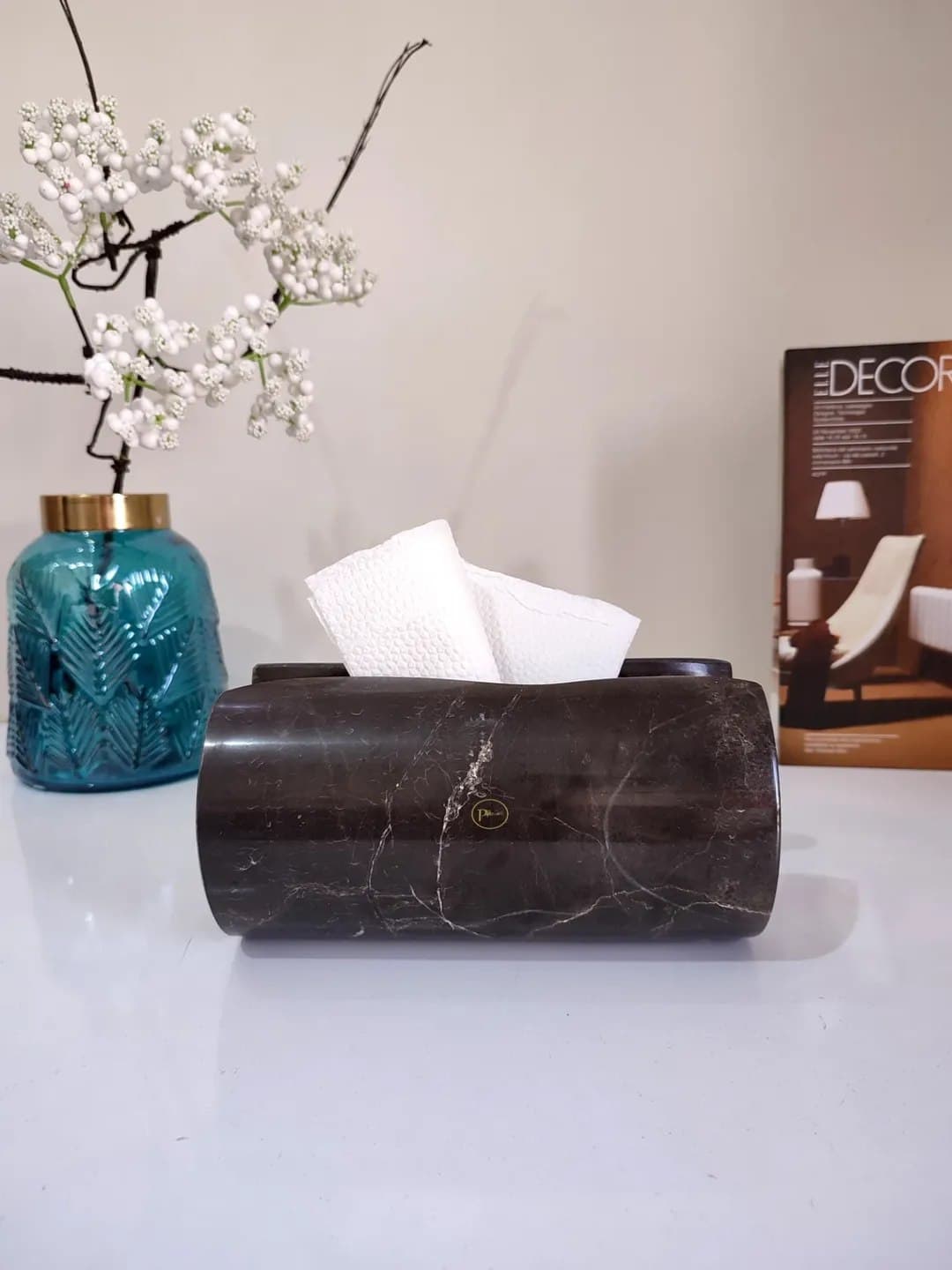 جادستمالی سنگی رومیزی طرح موج پرنسا