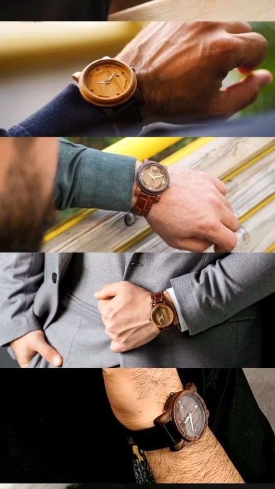 ساعت مچی چوبی زنانه و مردانه