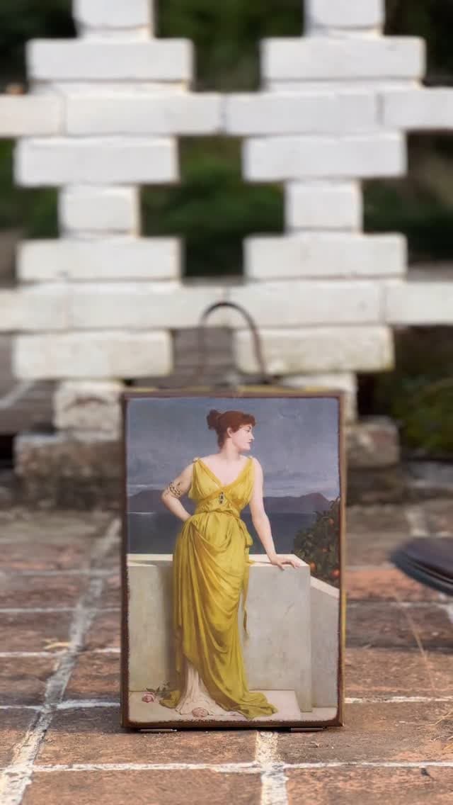 کوله پشتی چوبی دست ساز طرح نقاشی کلاسیک