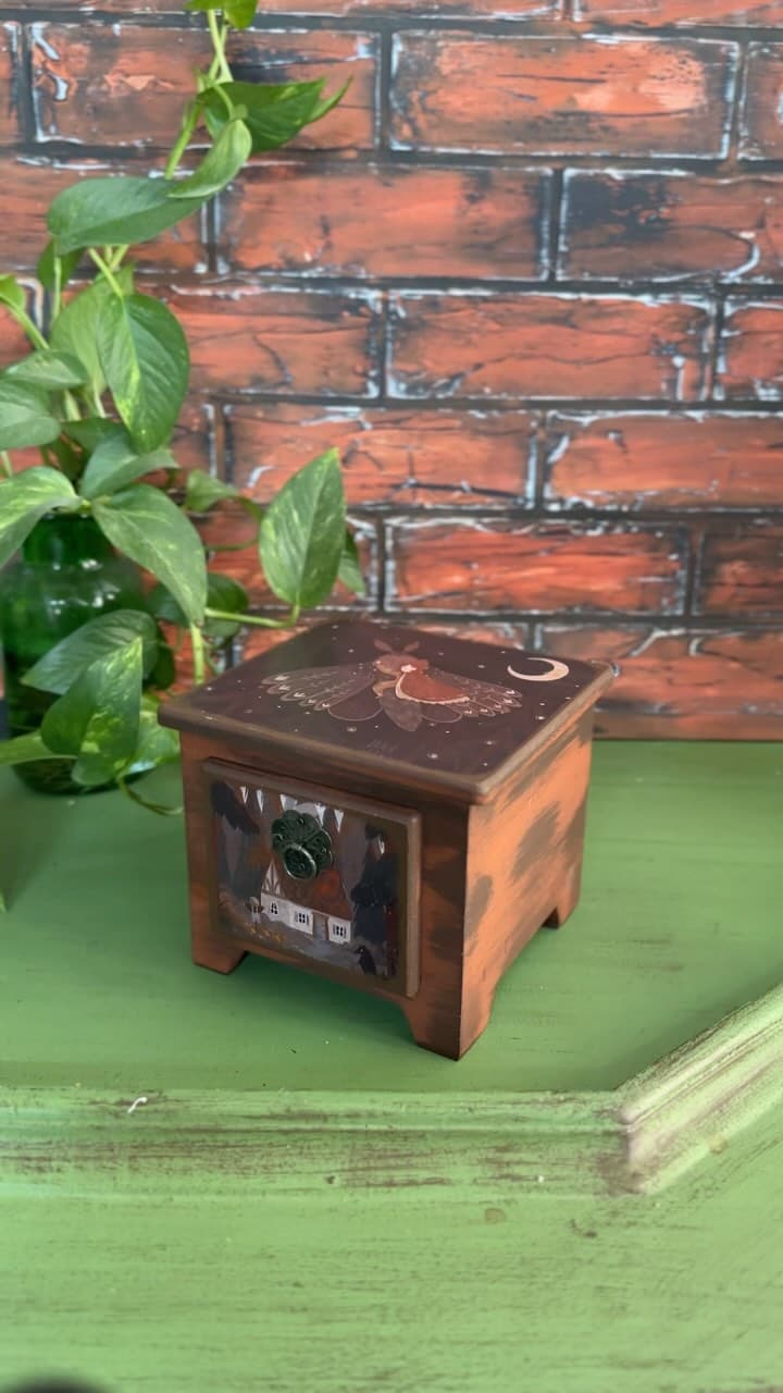 تک کشو چوبی دکوری فانتزی