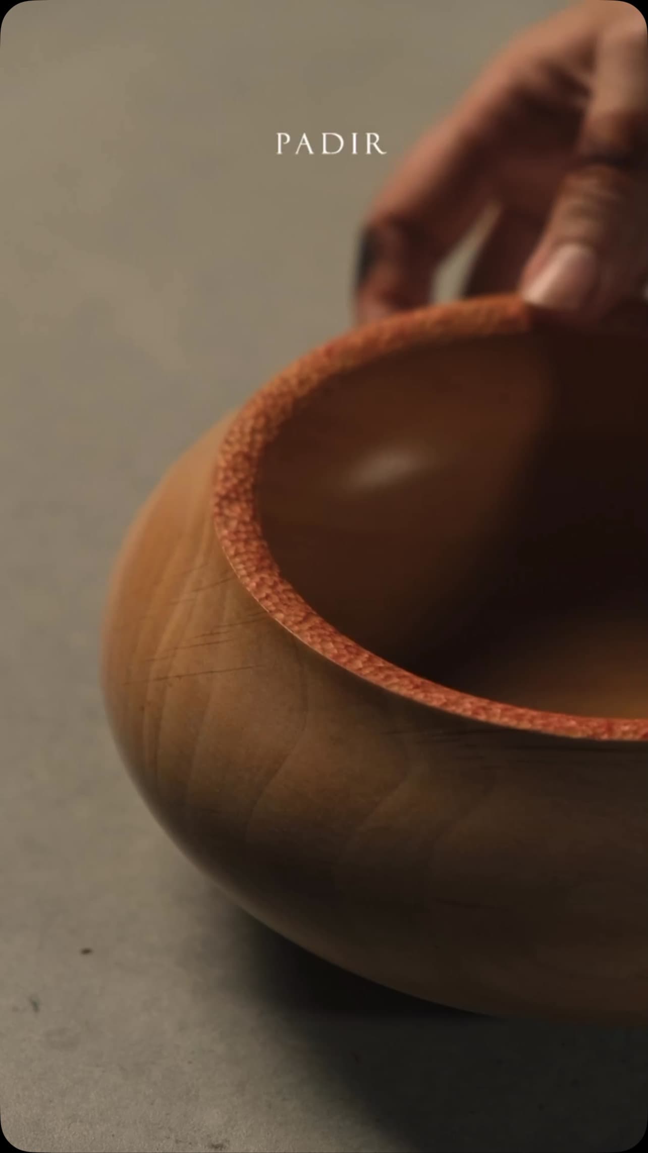 کاسه چوبی دستساز از چوب توسکا