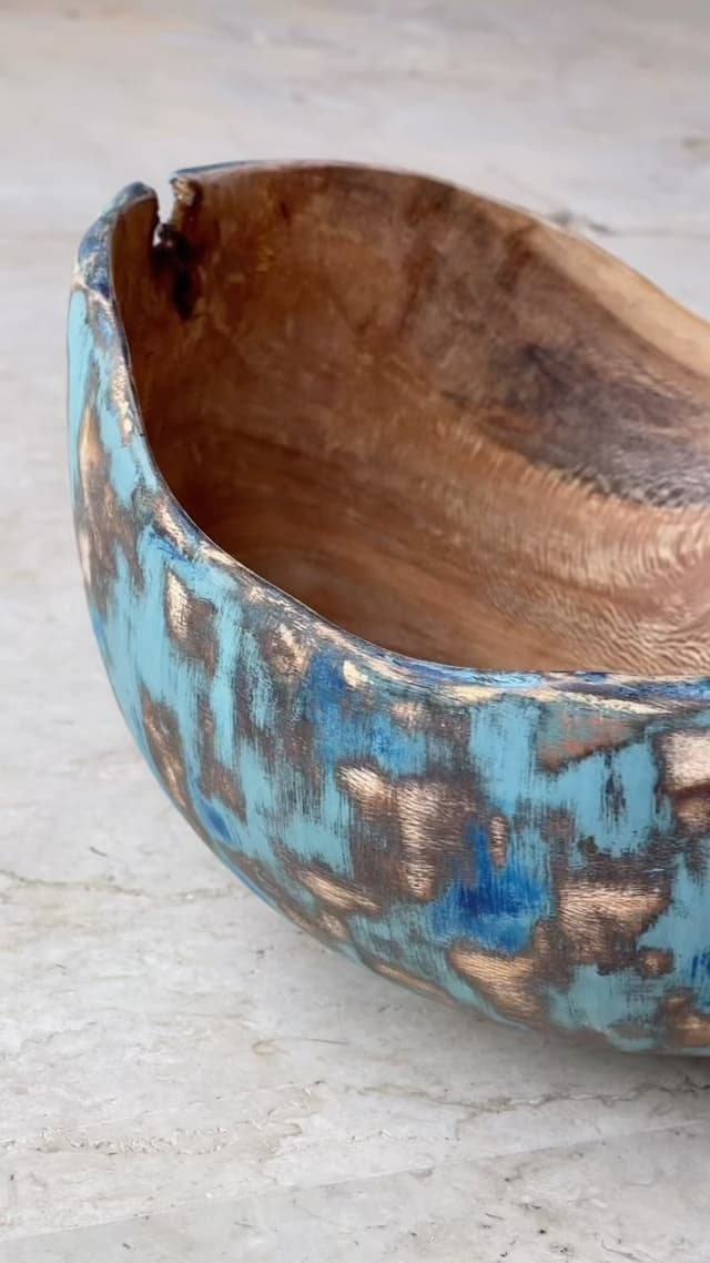 کاسه چوبی دستساز مدل پیر خرابات