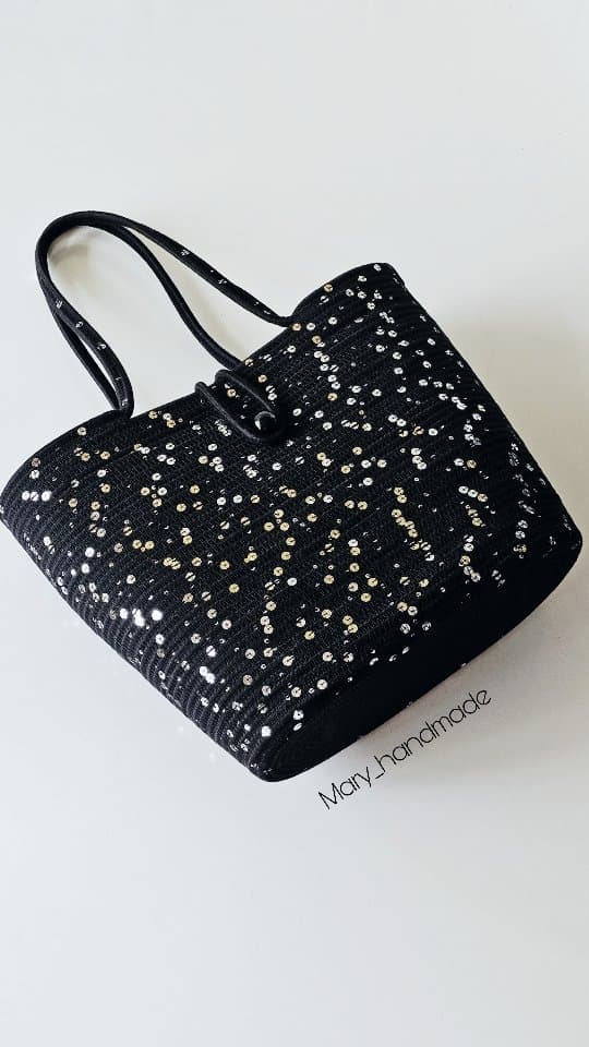 کیف قیطان پولکی مشکی