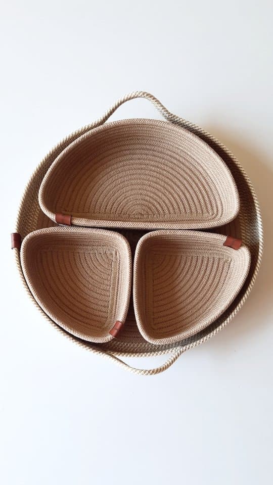 ست سینی و ظروف تنقلات قیطانی