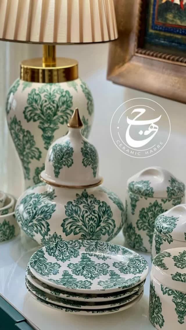 آباژور رومیزی سرامیکی طرح شاه صنم