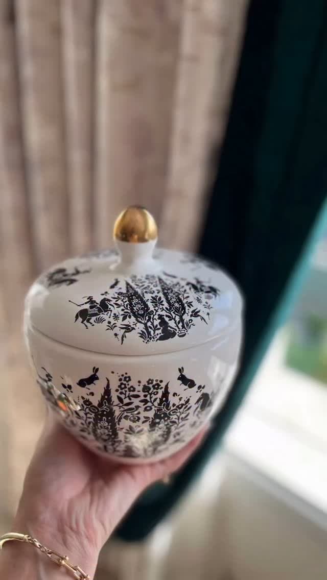 ست ظروف پذیرایی سرامیکی طرح شکارگاه