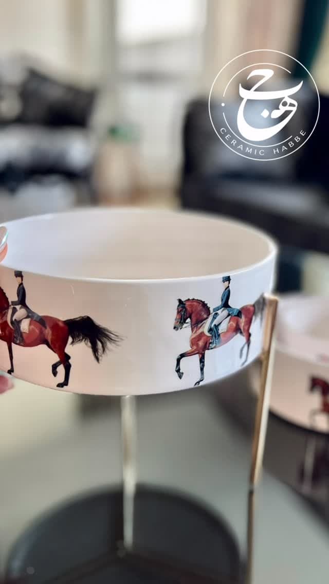ست کاسه سرامیکی دکوراتیو طرح سوارکار