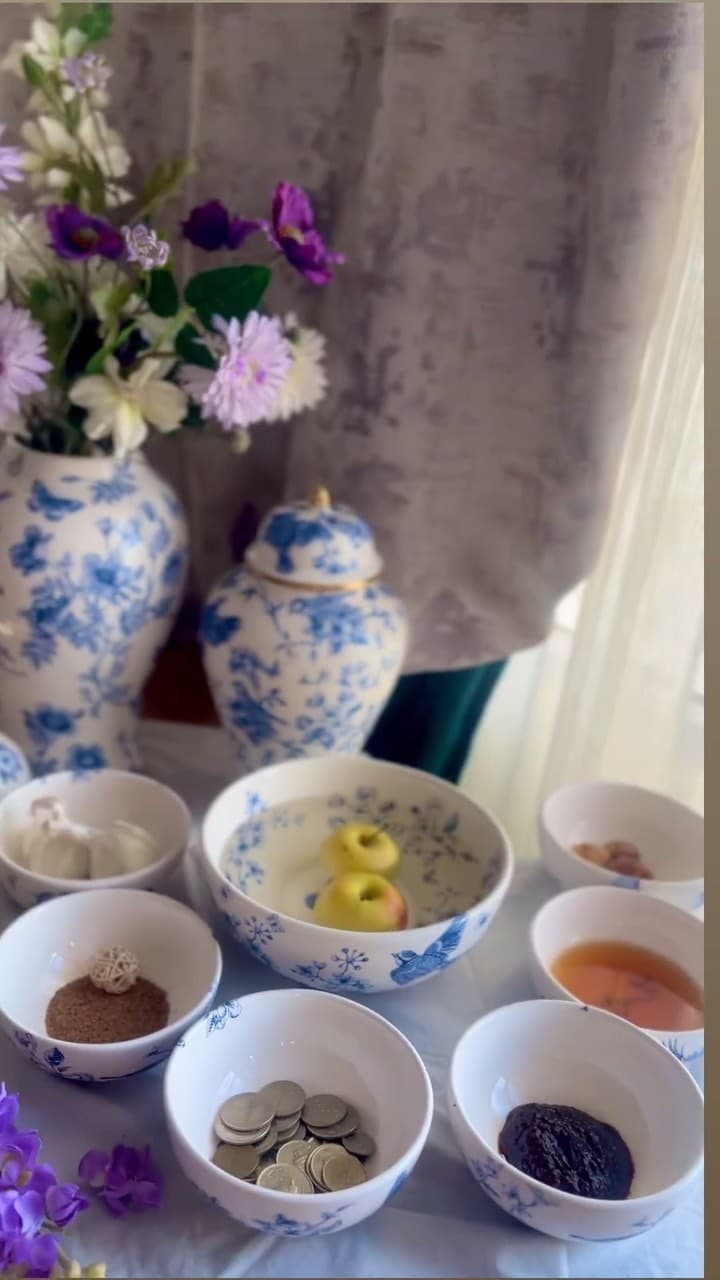 ست ظروف هفت سین سرامیکی طرح پرواز