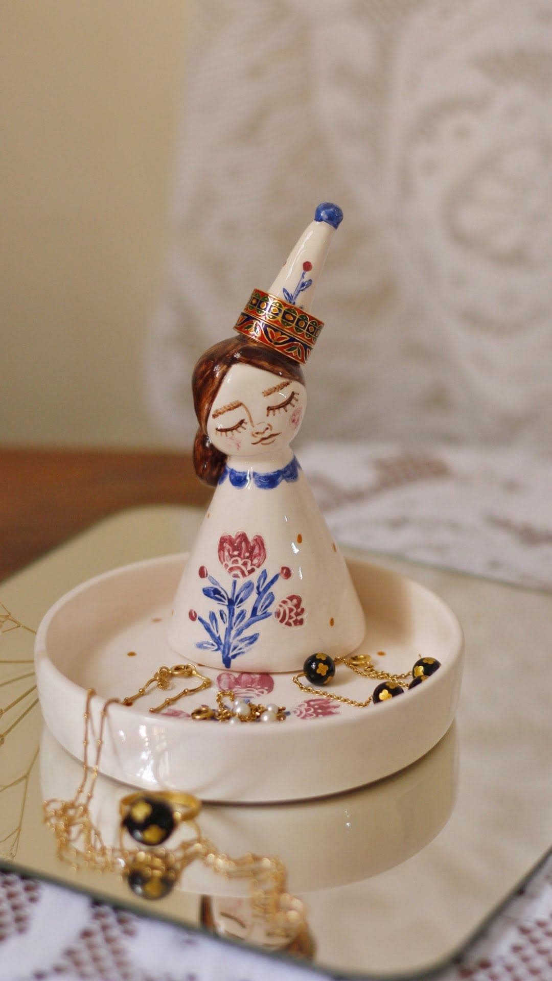 جاجواهری سرامیکی دست ساز طرح دختر