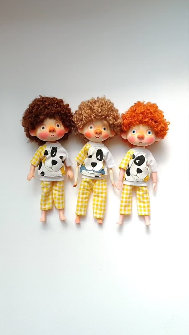 عروسک دست ساز یواشکی با بدن نیمه مفصلی