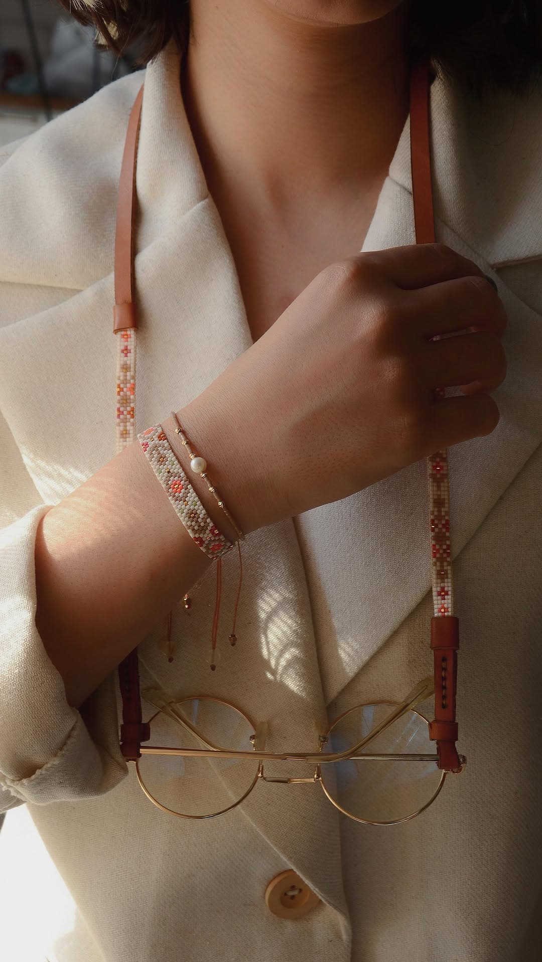 ست دستبند میوکی و طلا طرح گلجان