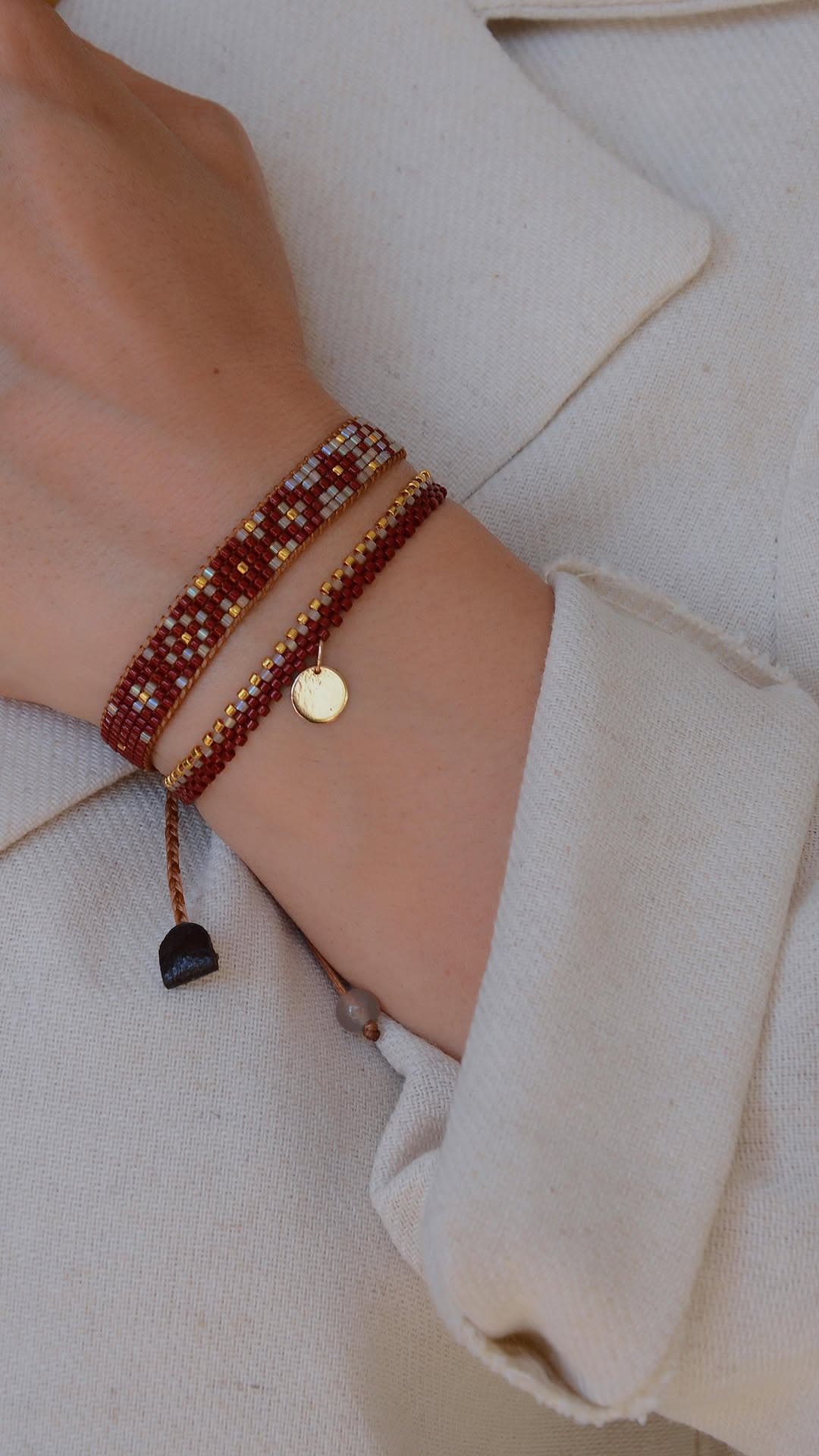 ست دستبند طلا و میوکی زنانه مدل پرتو