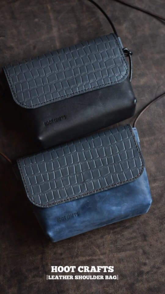 کیف دوشی چرم طبیعی زنانه Hoot Crafts مدل کیفچه