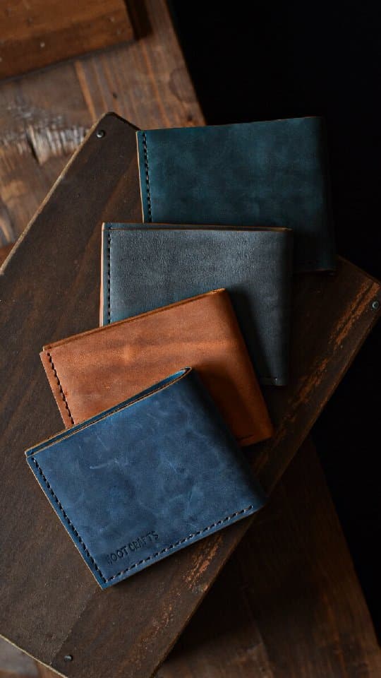 کیف پول چرم طبیعی مردانه دست دوز هوت کرفتس