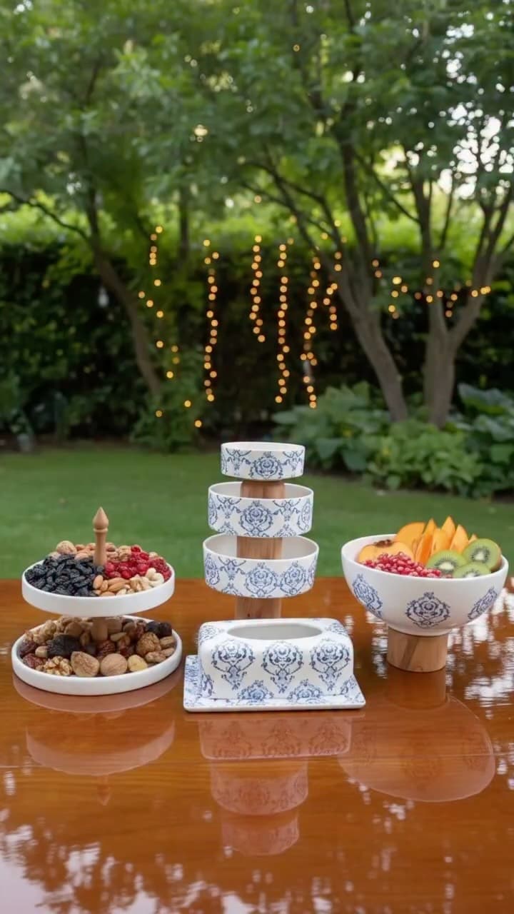 جینجر جار سرامیکی دستساز طرح پرنده و گل