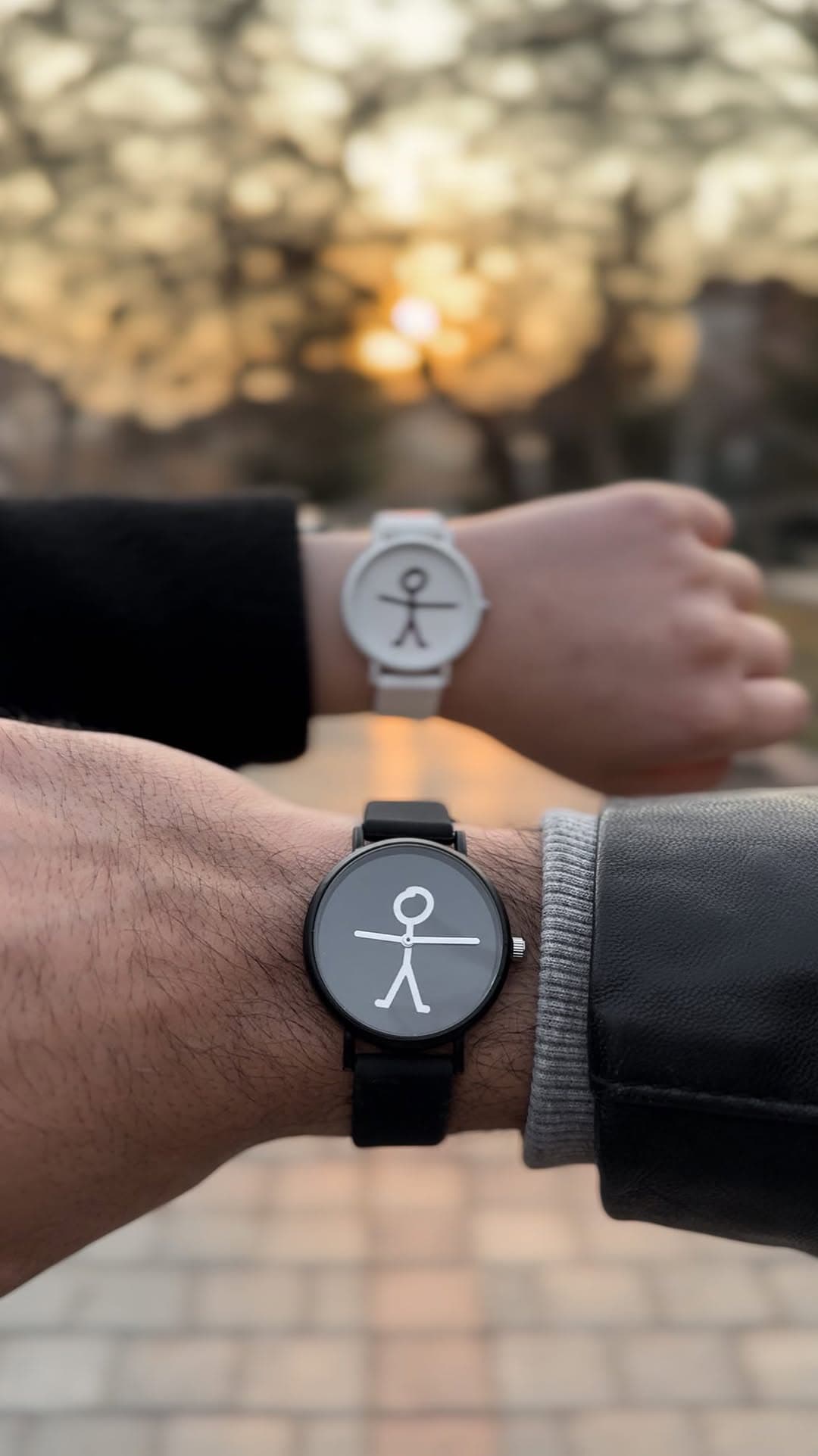 ست ساعت مچی کاپلی فانتزی طرح آدمک