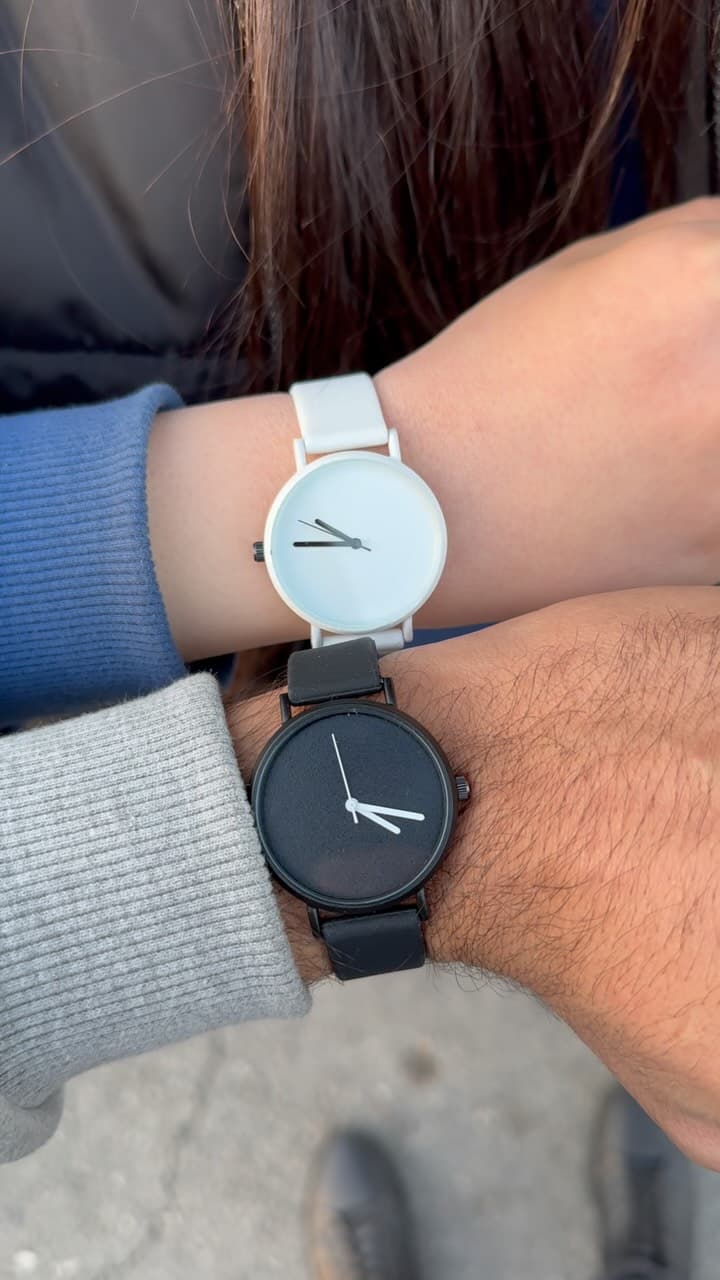 ست ساعت مچی زنانه و مردانه مینیمال مون واچ مدل تضاد