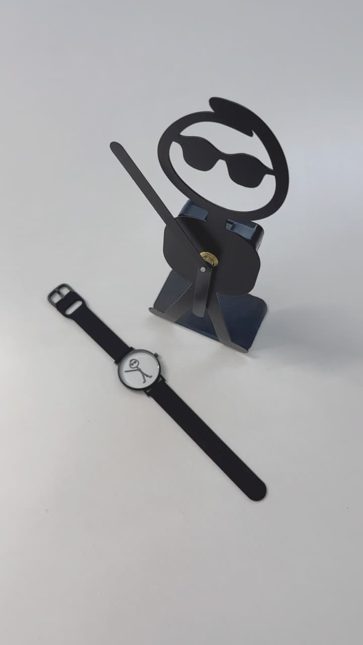 ست ساعت مچی و رومیزی مون واچ طرح هاشم