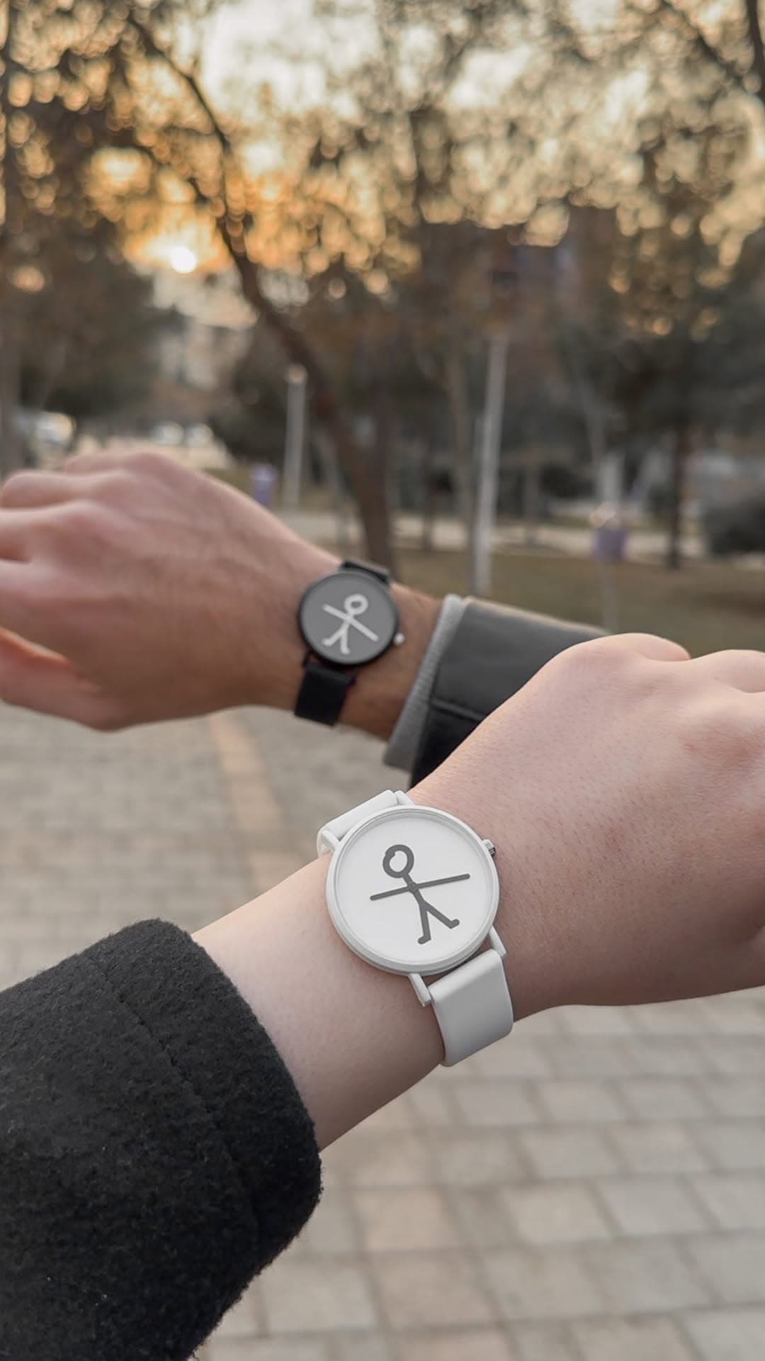 ست ساعت مچی کاپلی مینیمال طرح آدمک