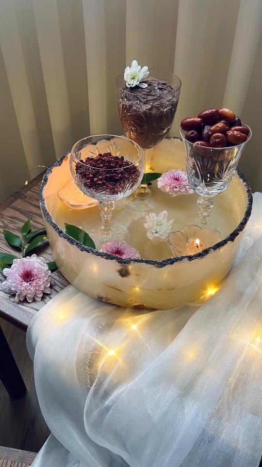 ست پذیرایی و هفت سین مرمر طرح نوبهار