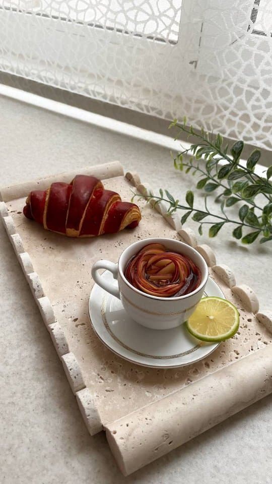 سینی پذیرایی تراورتن پرانسا مدل رولتی