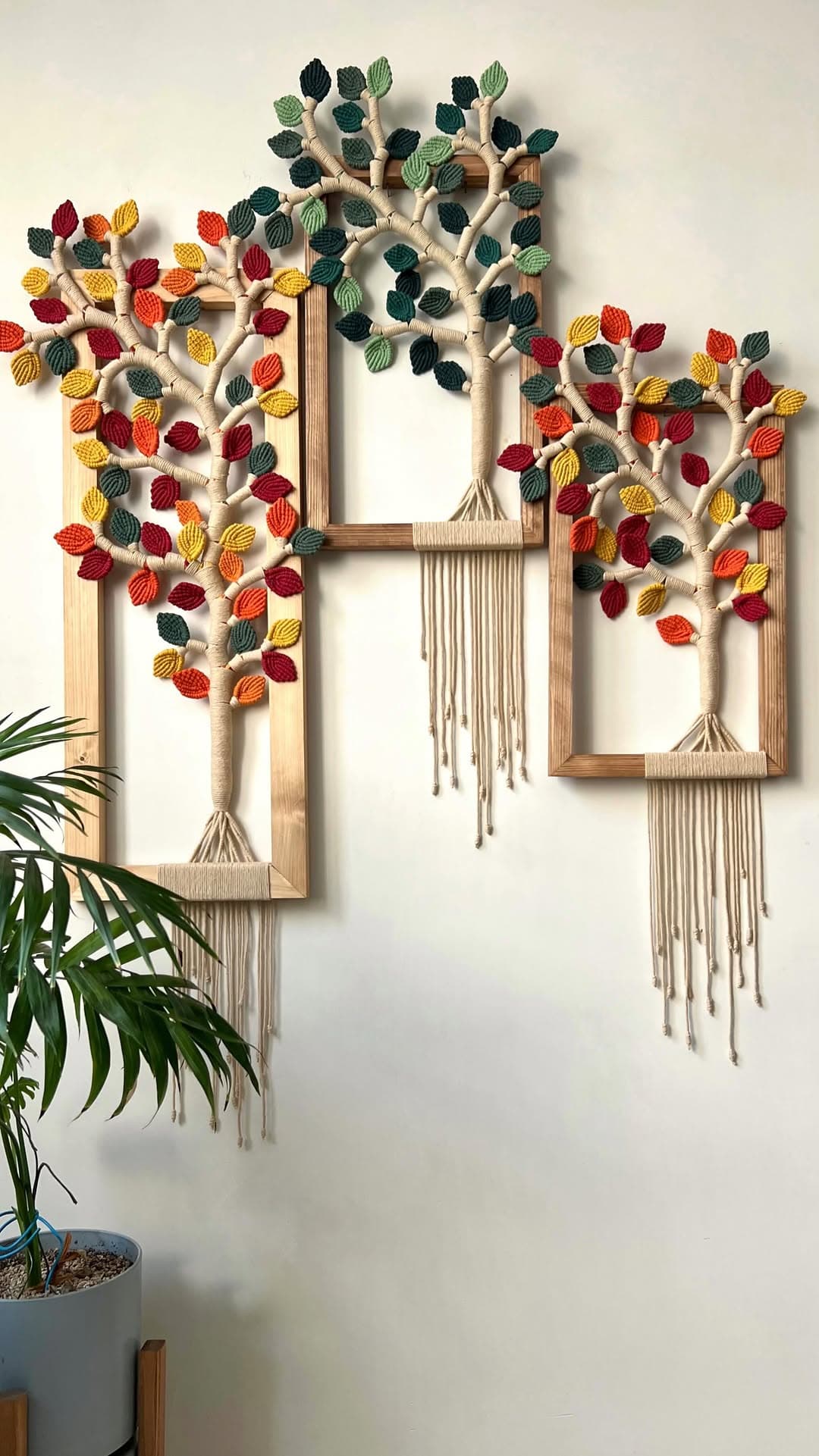 تابلو دکوراتیو ماکرامه طرح سپیدار