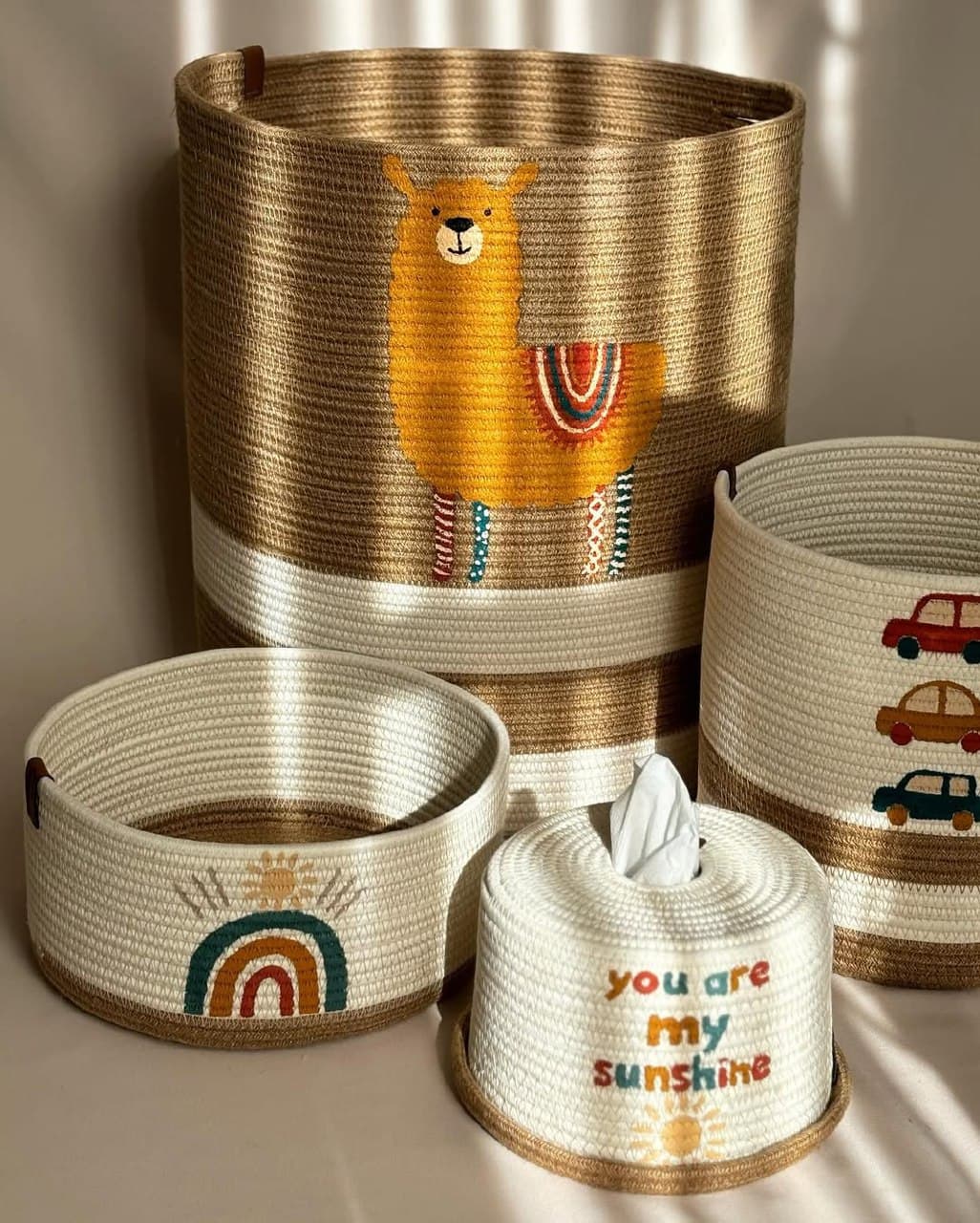 ست اکسسوری و نظم دهنده اتاق کودک با نقاشی دستی