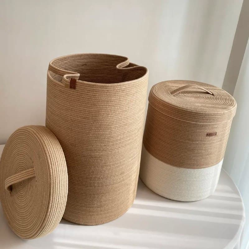 سبد لاندری قیطانی درب دار