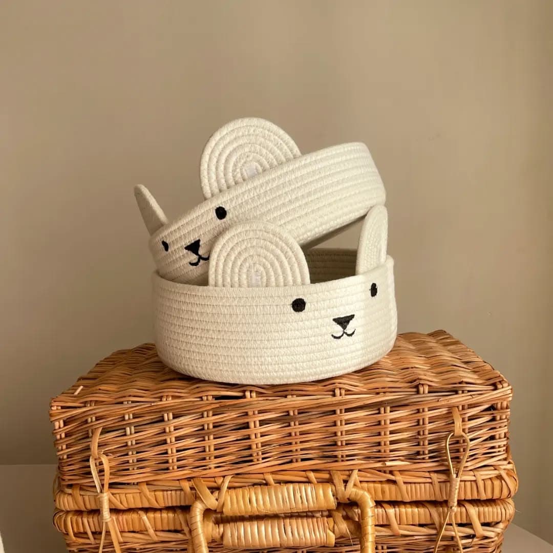 سبد نظم دهنده اتاق کودک طرح خرس