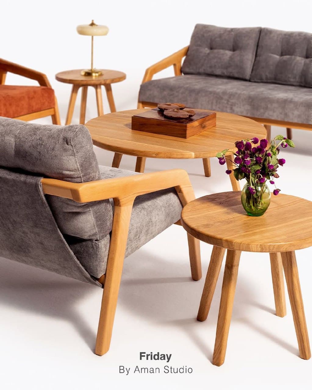 مبل راحتی مدرن فرایدی با بدنه چوب راش