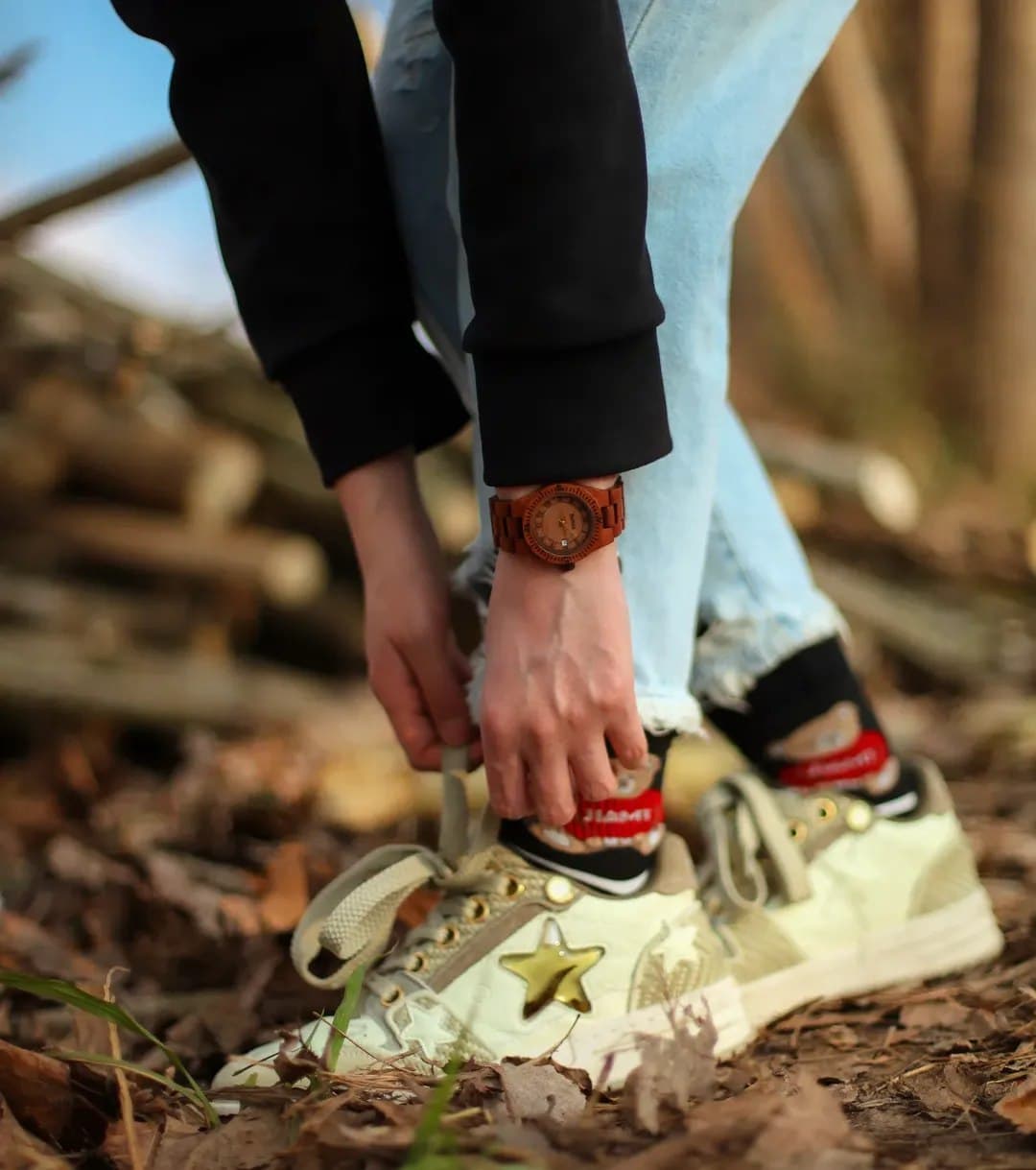 ساعت چوبی مدل اوکتاگون ترکیب با ایسر ۲