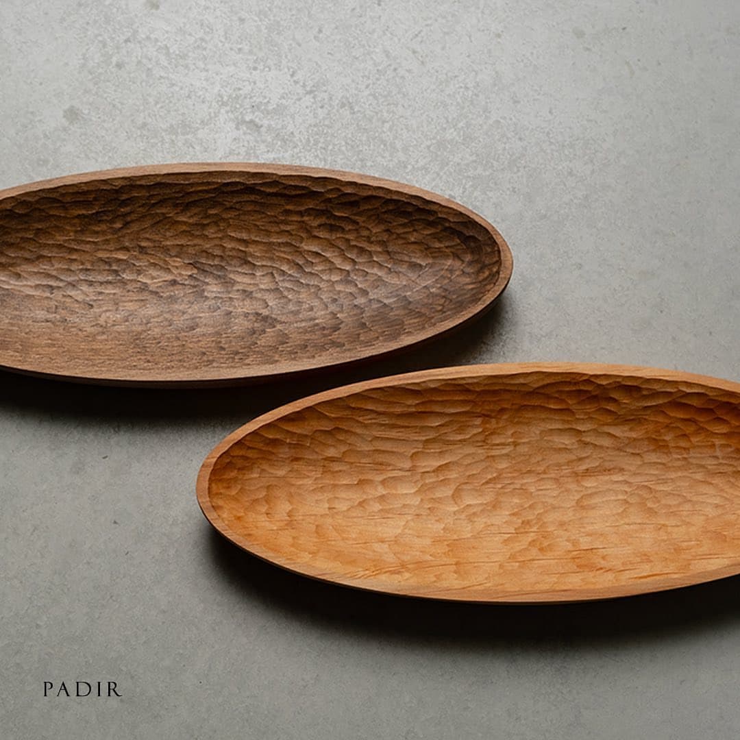 دیس سرو چوبی دست ساز بیضی