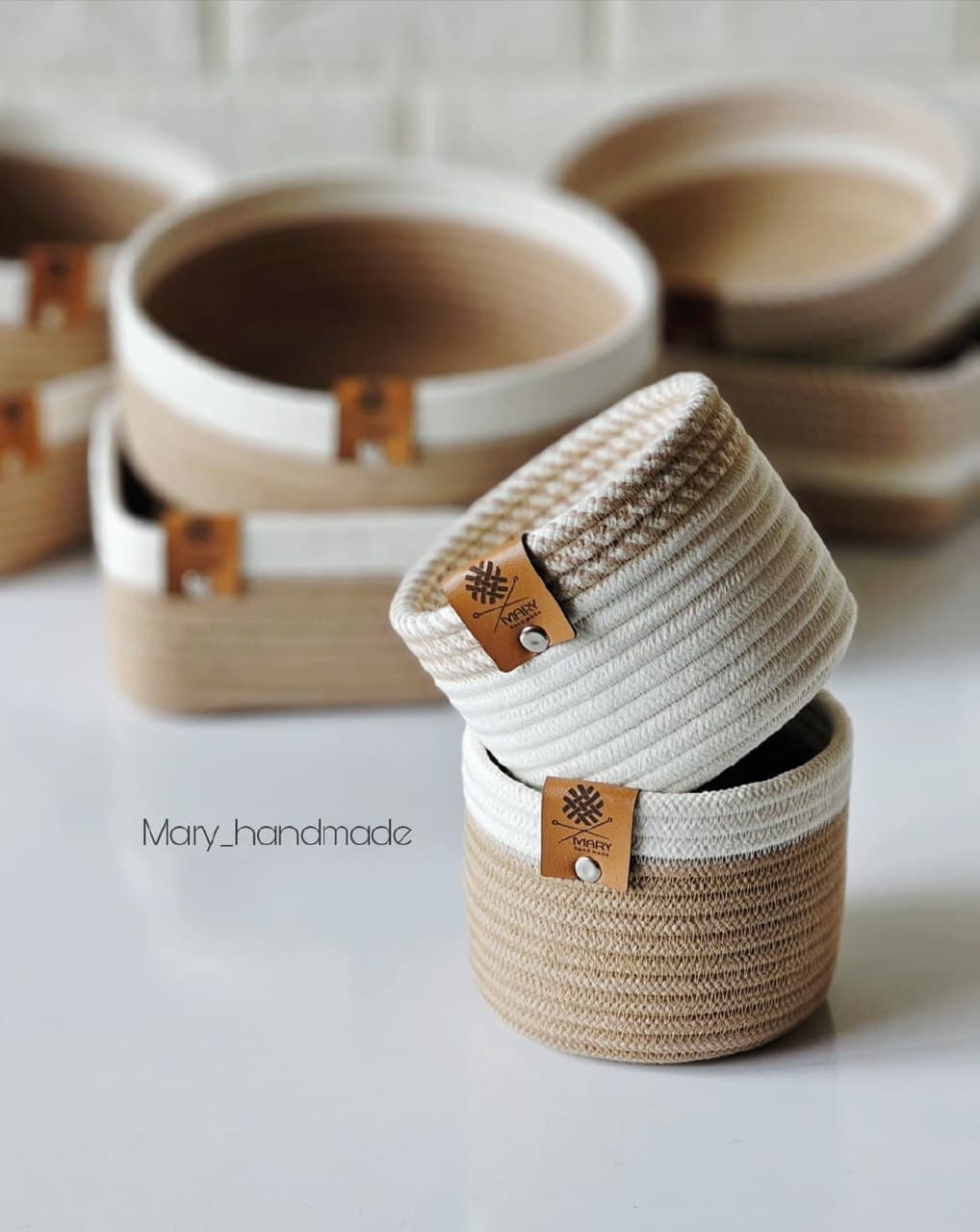 ست سبد نظم دهنده کنفی دو رنگ