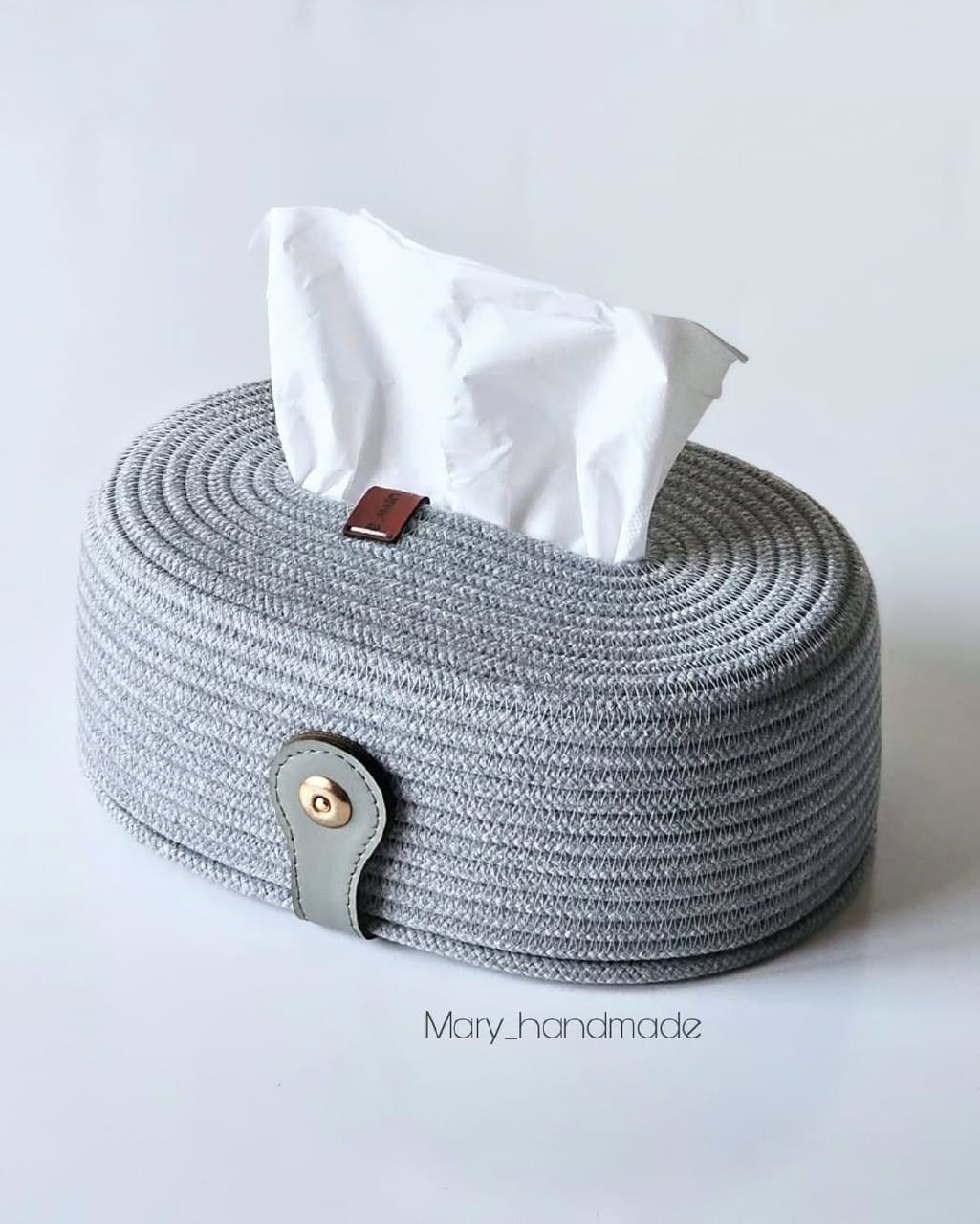 کاور دستمال کاغذی پنبهای طوسی