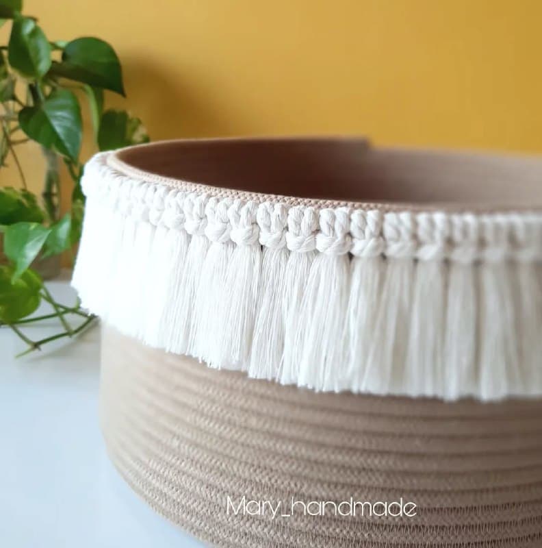 سبد نظم دهنده قیطانی دست بافت ریشه دار